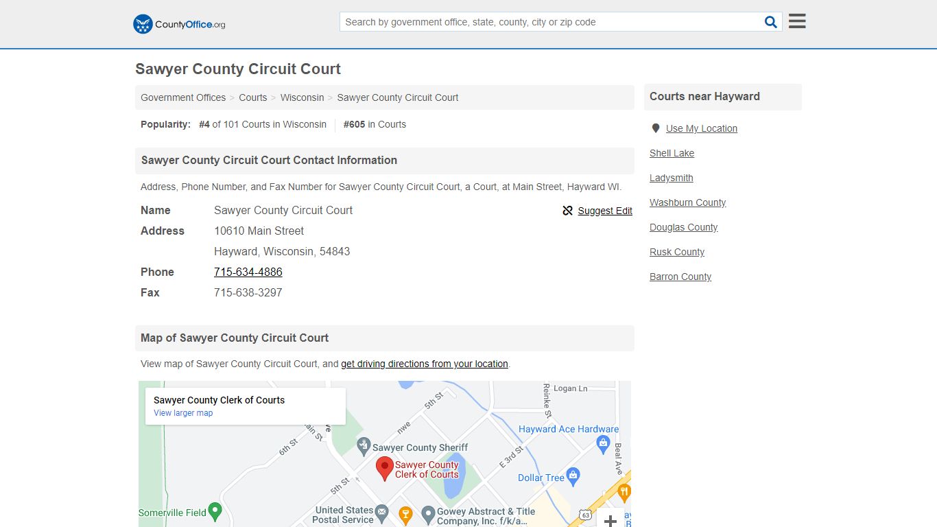 Sawyer County Circuit Court